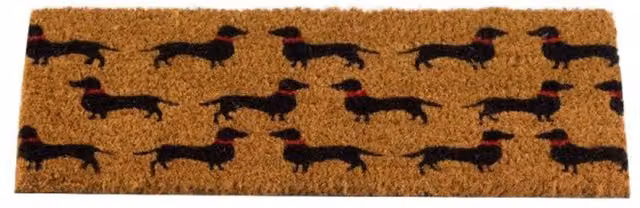 Garden Mile Rectangular Coir Outdoor Insert Mat in Brown and Black
