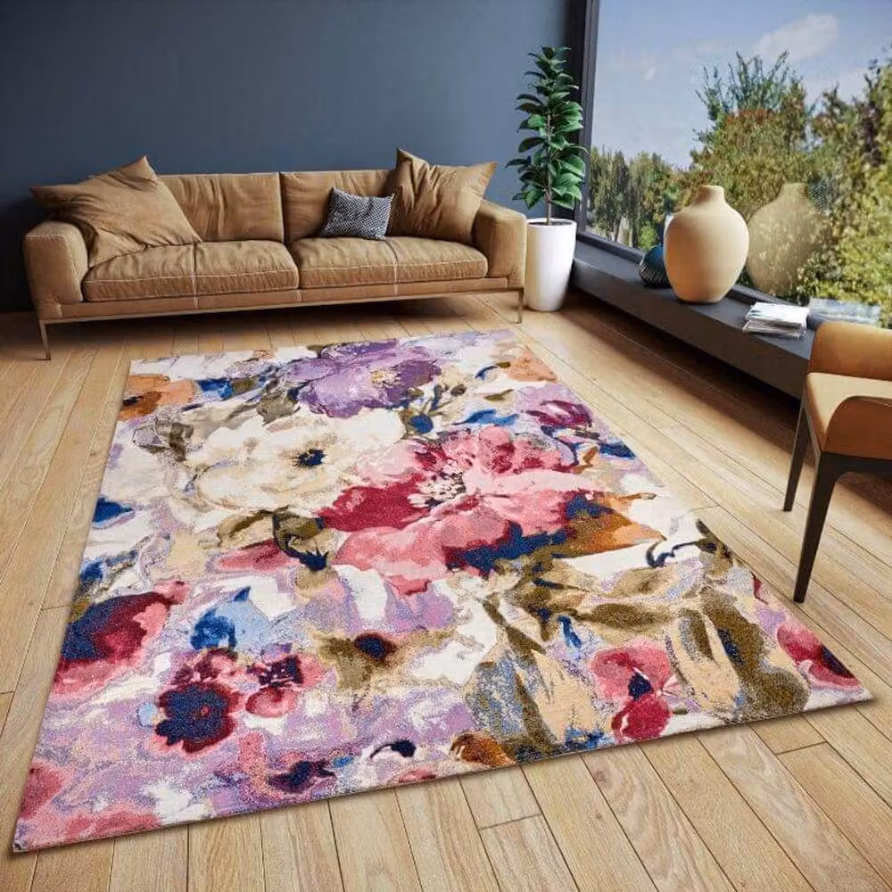 THE RUGS Gobelin Design Floral Flatweave Rug and Runner, Multicolour, W: 75 cm, L: 150 cm – 4