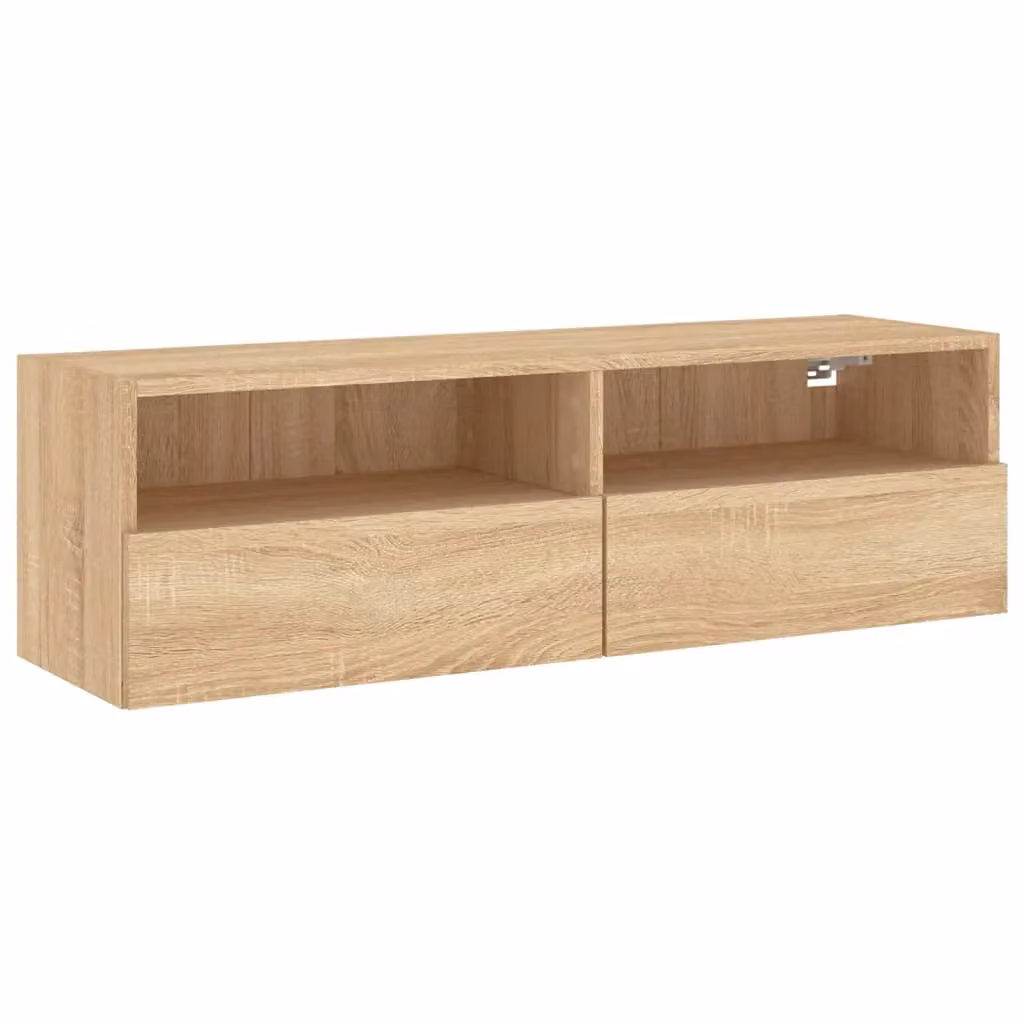 Berkfield Home Sonoma Oak TV Wall Cabinet in Brown, W/D/H: 100 x 30 x 30 cm – 2