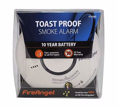 Fireangel ST-622Q Thermally Enhanced Optical Smoke Alarm with 10 Year Battery, White/Multi-colour – 5