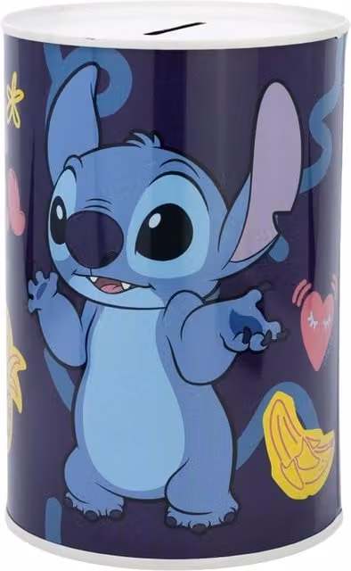 Stitch Palm Piggy Bank for Kids in Multicolour Green and Blue