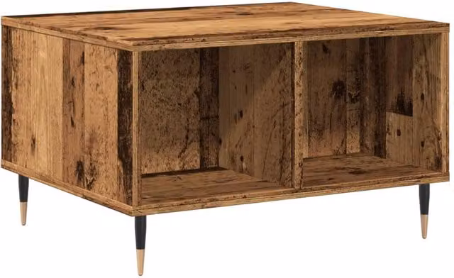 Berkfield Home Modern Rectangular Coffee Table in Brown, W: 60 cm, D: 50 cm, H: 36.5 cm – 1