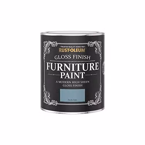 Rust-Oleum Blue Gloss Water-Based Furniture and Skirting Board Paint, 750ml – 3
