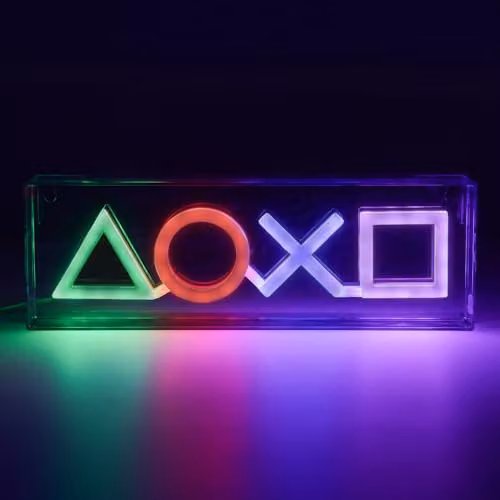 Paladone Playstation Icons LED Neon Light in Multicolour and White – 2