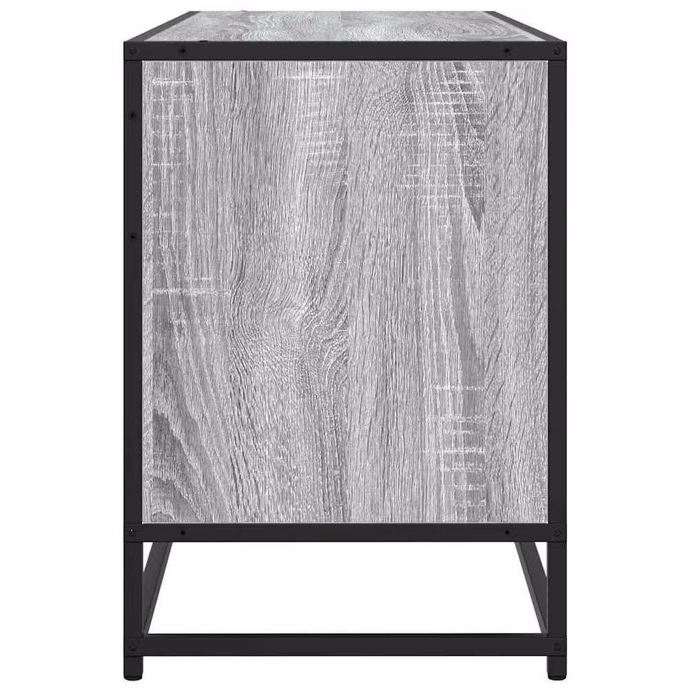 Berkfield Home Industrial Grey Sonoma TV Cabinet in Engineered Wood and Metal, W/D/H: 100 x 35 x 50 cm – 3