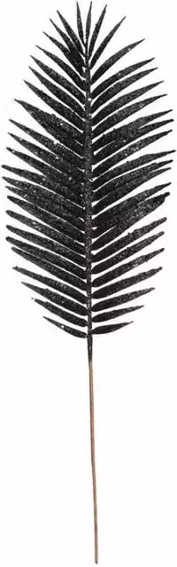 KDMD Black Glitter Palm Leaf Set of 3, Height: 70 cm – 1