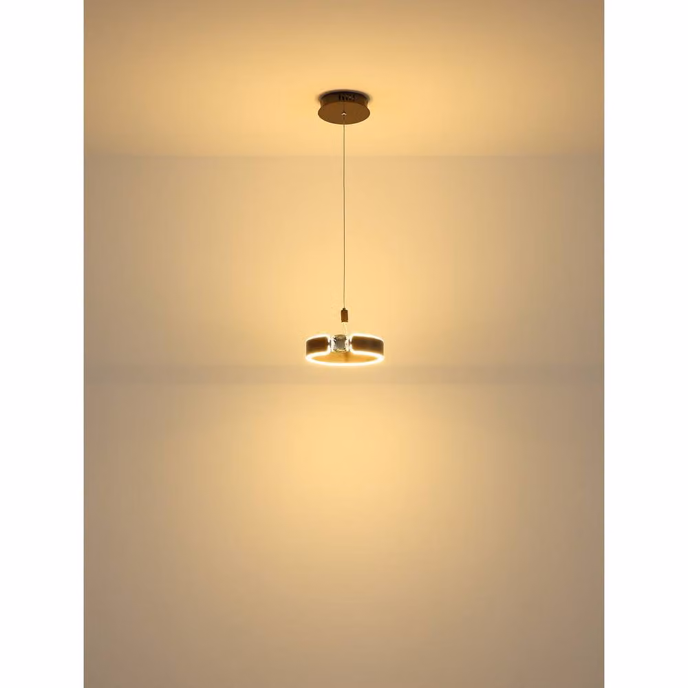 Netlighting Hendricks LED Pendant Ceiling Light in Bronze and Brown with Warm White 3000K Light – 2