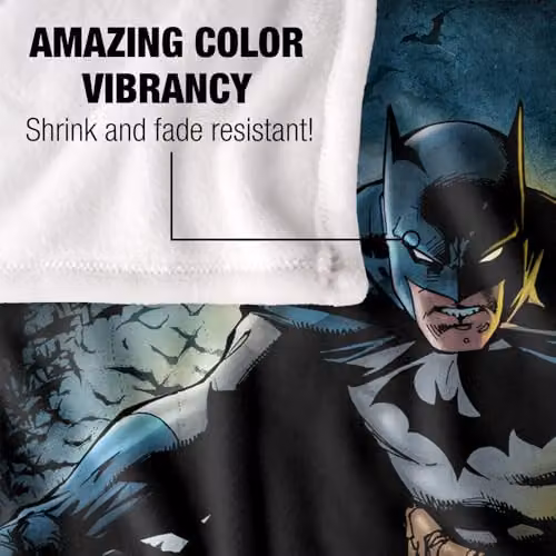 LOGOVISION Batman Bat Cave Super Soft Silky Touch Fleece Throw Blanket, Multicolour, W: 127 cm x D: 152.4 cm – 3