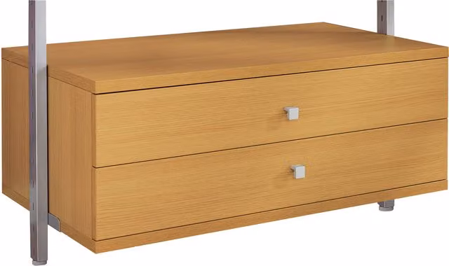 Spacepro Aura Large Oak Drawer in Brown Matt Wood Finish