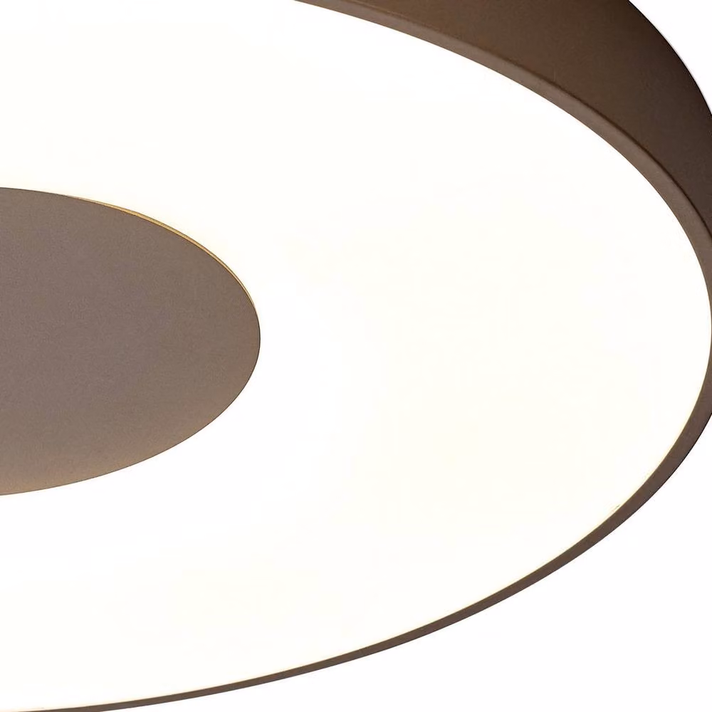 Netlighting Coin Round LED Ceiling Light, Sand Brown, 80W, 3900lm, Dimmable with Remote Control – 3