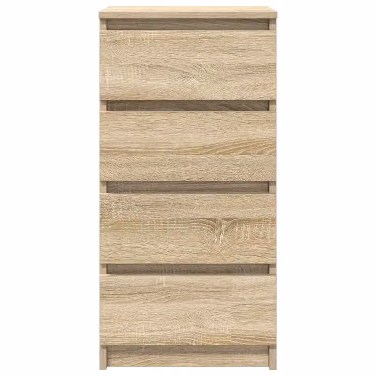Berkfield Home Sonoma Oak Sideboard in Brown and Beige, W/D/H: 37.5 x 35 x 76 cm