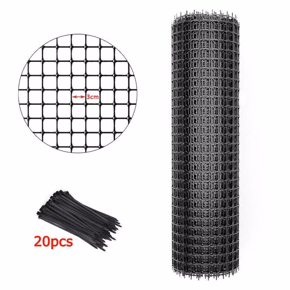 NESTLUNE Black Plastic Garden Fence Net Safety – 2
