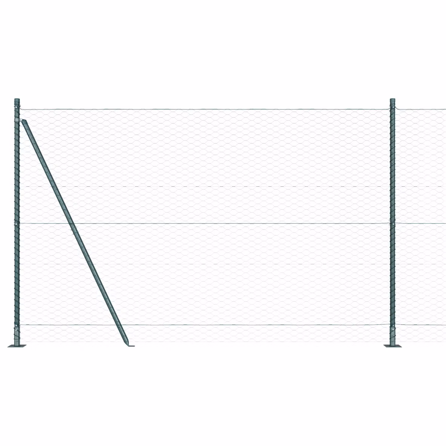 Berkfield Home Green Steel Hexagon Wire Fence, H: 1.5 m x W: 100 m – 2