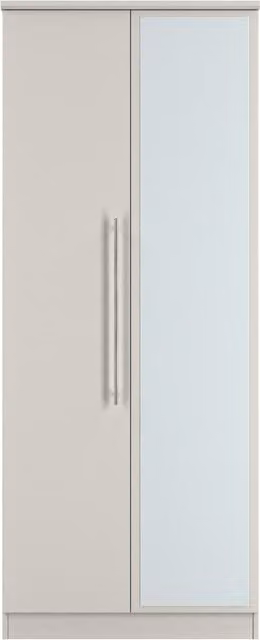 Ready Assembled 2 U Carlton Grey 2 Door Mirrored Wardrobe