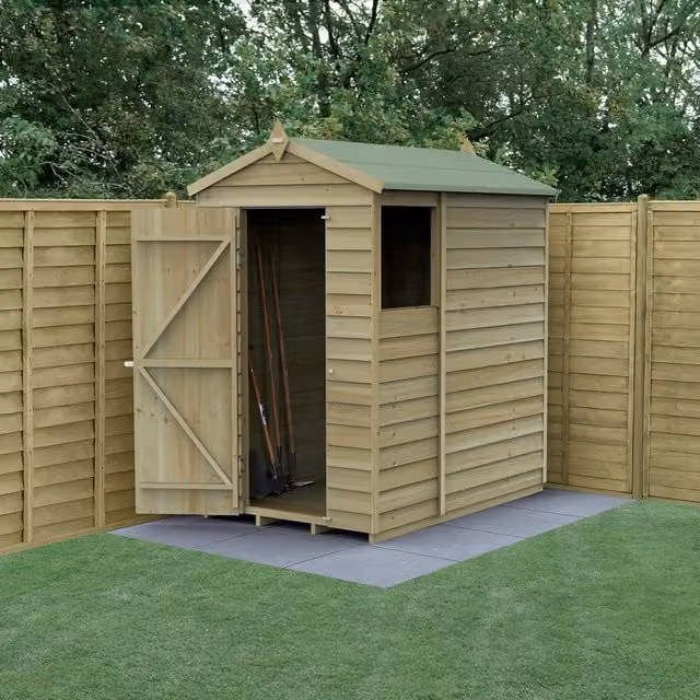4LIFE Apex Wood Garden Shed in Brown by Forest Garden
