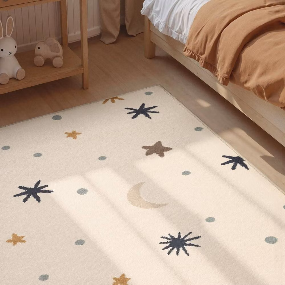 THE RUGS Adventures Kids Moony Rug, Multicolour Cream, W: 160 cm, L: 235 cm – 2
