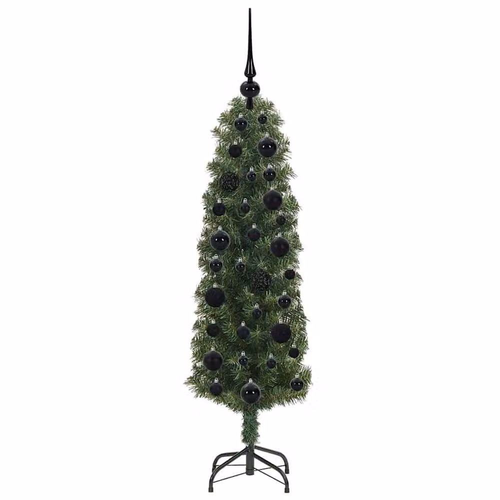 Berkfield Home Artificial Christmas Tree with 150 LEDs and Stand, Green, H 120 cm x W 38 cm x D 38 cm – 4