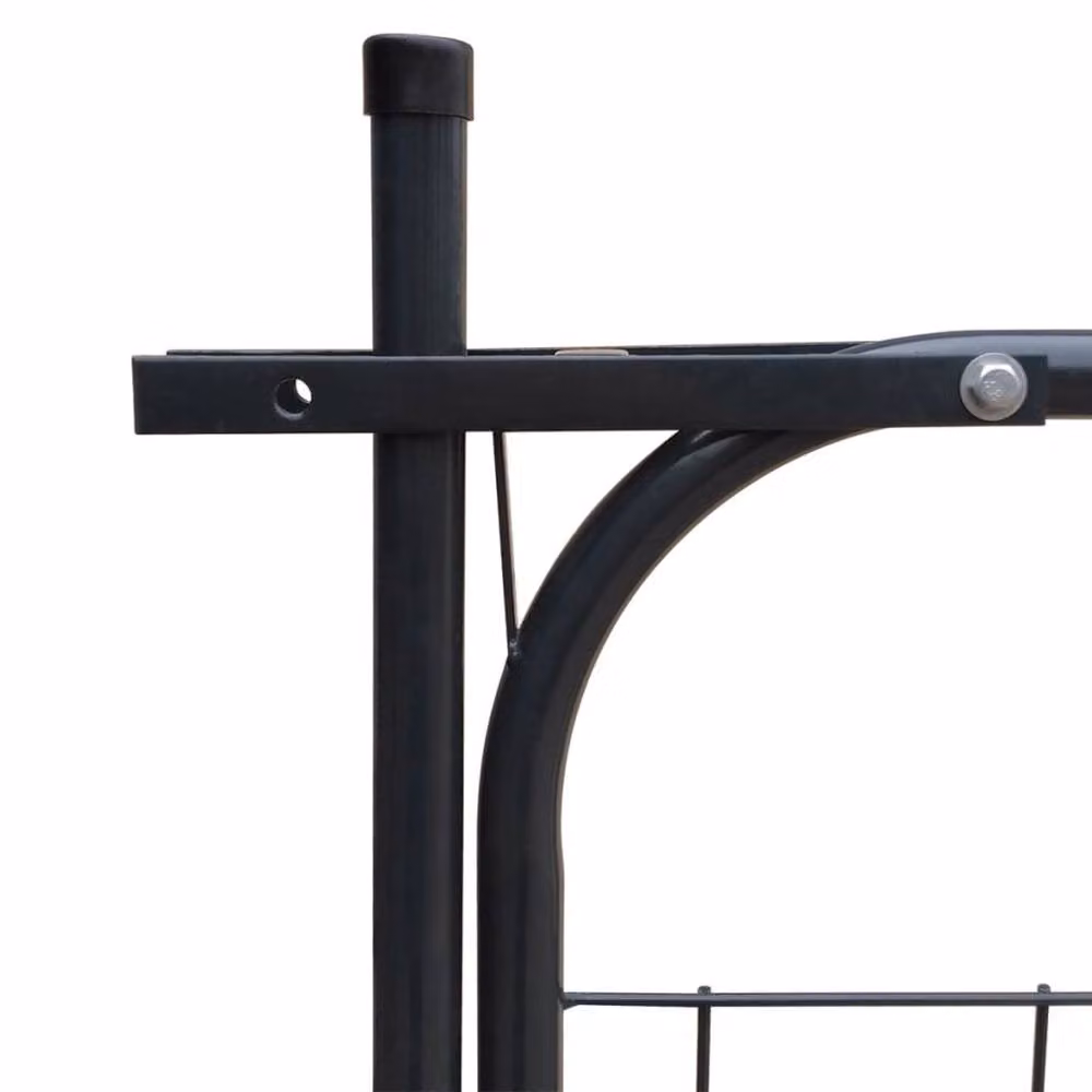 Berkfield Home Anthracite Galvanised Steel Garden Fence Gate W/H: 100 x 100 cm – 2