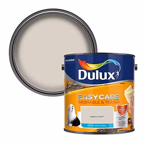 Dulux Easycare Washable and Tough Matt Paint in Egyptian Cotton, 2.5L – 1
