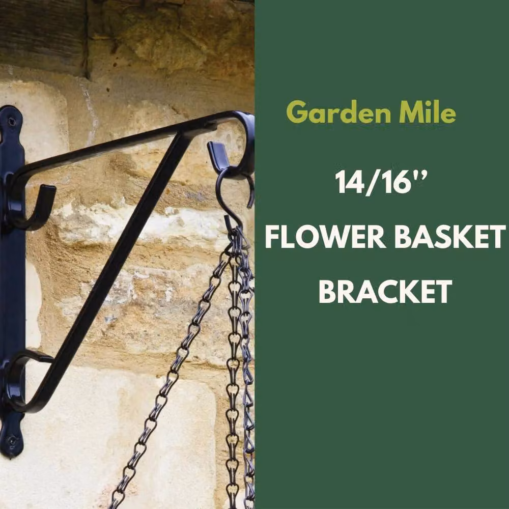 Marco Paul Black Metal Garden Wall Bracket W: 140 cm, H: 100 cm – 3