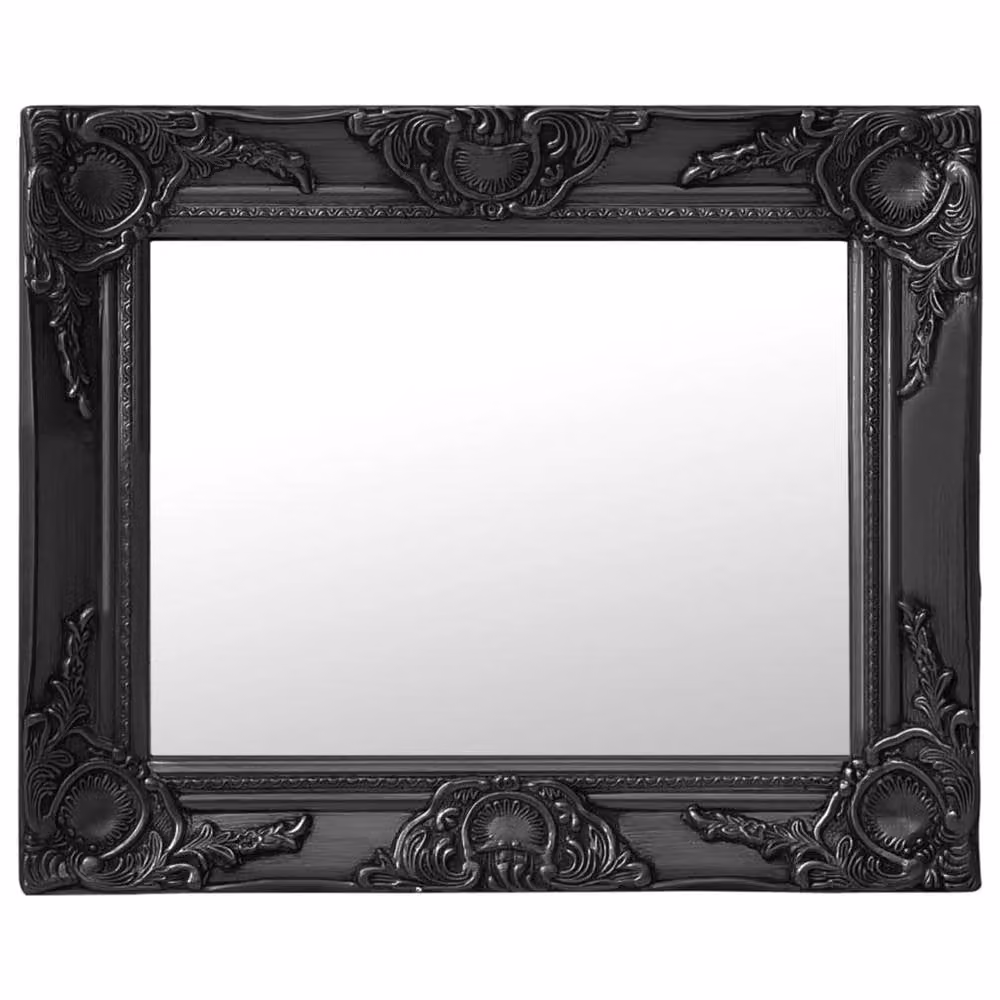 Berkfield Home Baroque Style Wall Mirror, Black, W: 50 cm, H: 40 cm – 1