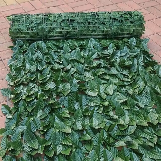VOGREX 3m Artificial Hedge Green Fake Leaf Garden Fence and Wall Screening Panel – 1