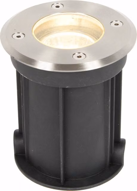 Litecraft Terra Outdoor Drive Over Recessed Ground Light in Silver Stainless Steel