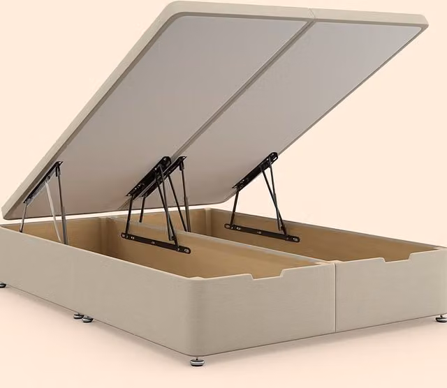 Paradise Beds Orla Ottoman Storage Bed in Grey Fabric with Lift Up Base and Solid Wood Frame, 180 x 200 cm