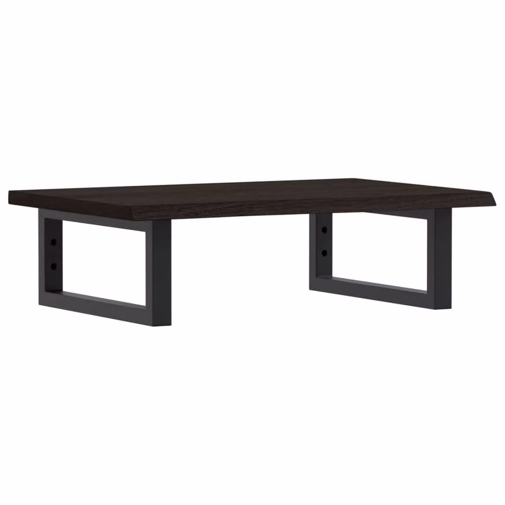 Berkfield Home Elegant Wall Mounted Industrial Basin Shelf in Brown Oak and Black Steel