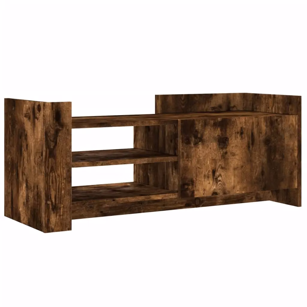 Berkfield Home Smoked Oak TV Cabinet in Grey, W/D/H: 100 x 35 x 40 cm – 2