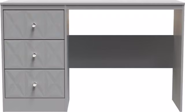 2 U Memphis Ready Assembled 3 Drawer Desk in Grey