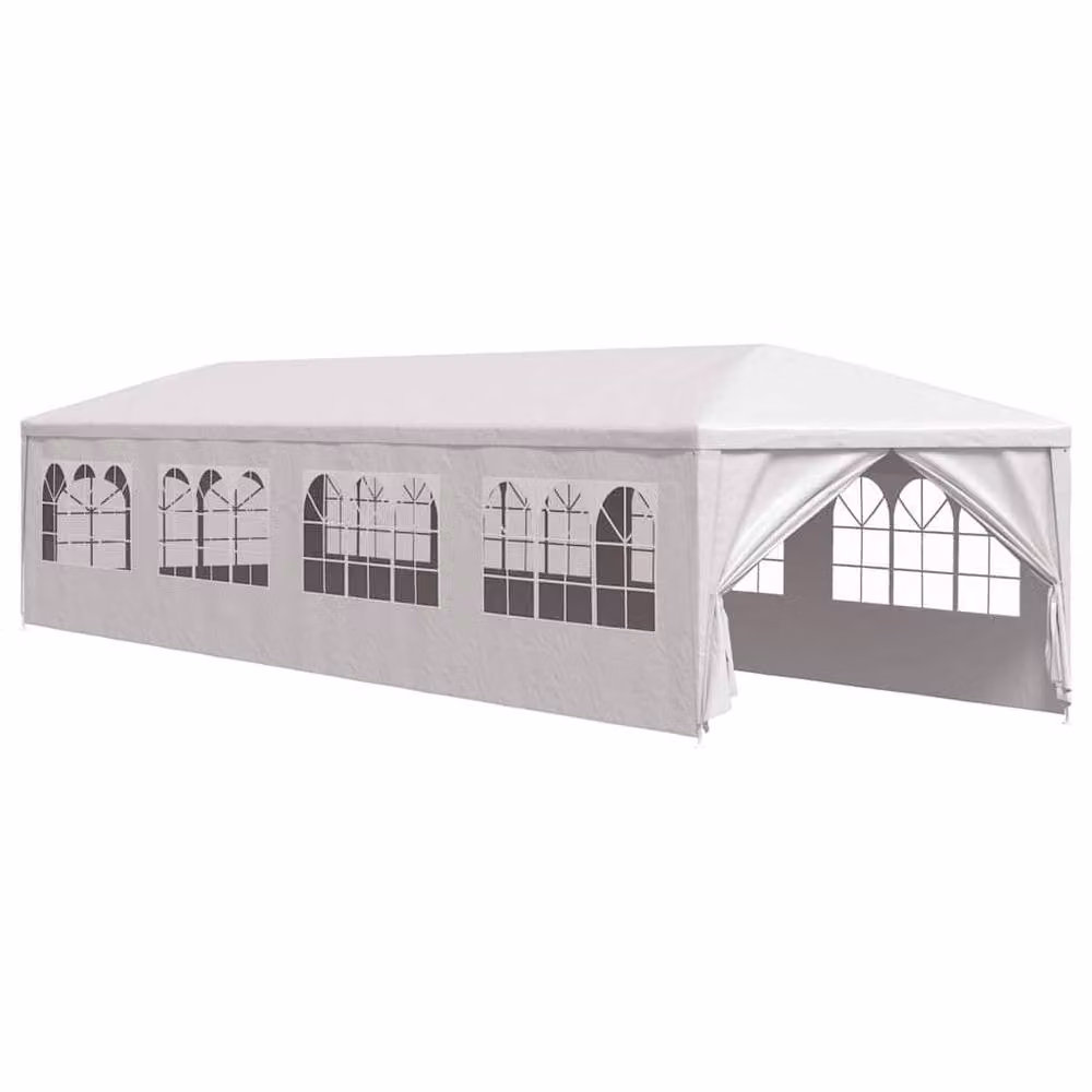 Berkfield Home Decorative Garden Marquee, White, W/D/H: 12 x 3 x 2.55 m – 2