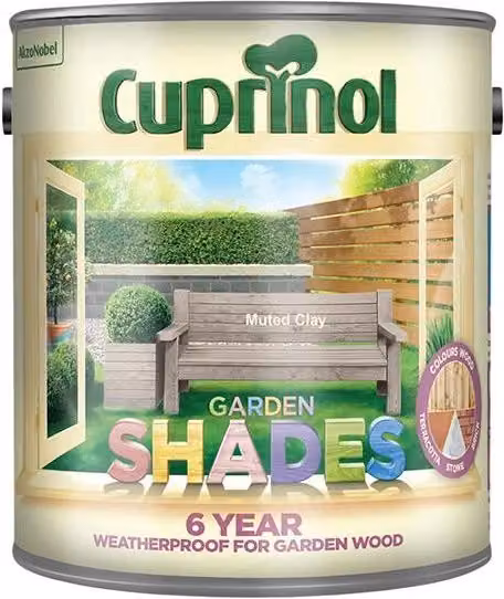 Cuprinol Garden Shades Muted Clay Exterior Woodcare, 2.5L – 3