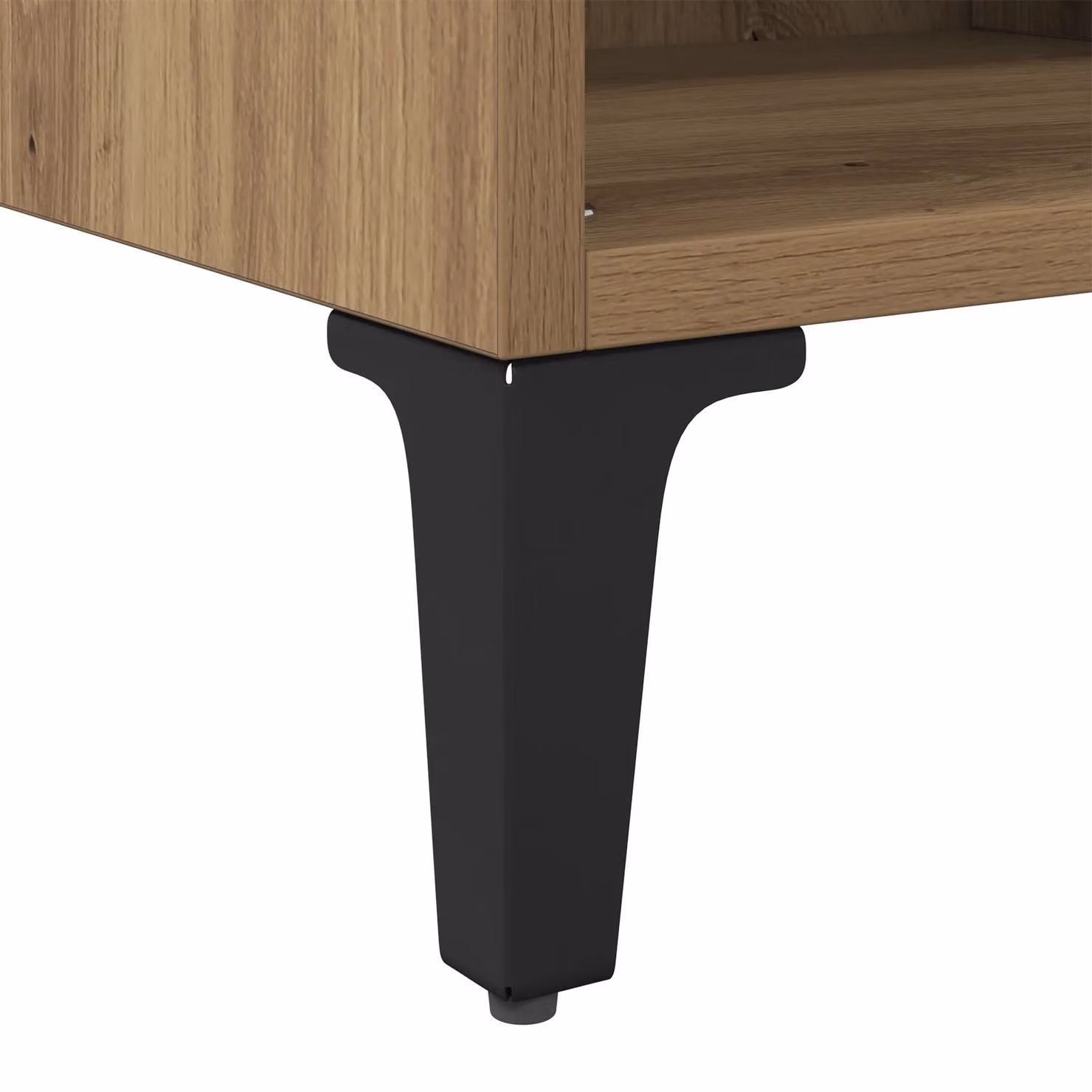 Berkfield Home Artisan Oak TV Stand in Brown with Metal Accents – 6