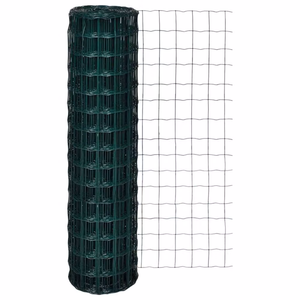 Berkfield Home Beautiful Euro Fence Steel PVC Coated Green 10 x 1.5 m – 2