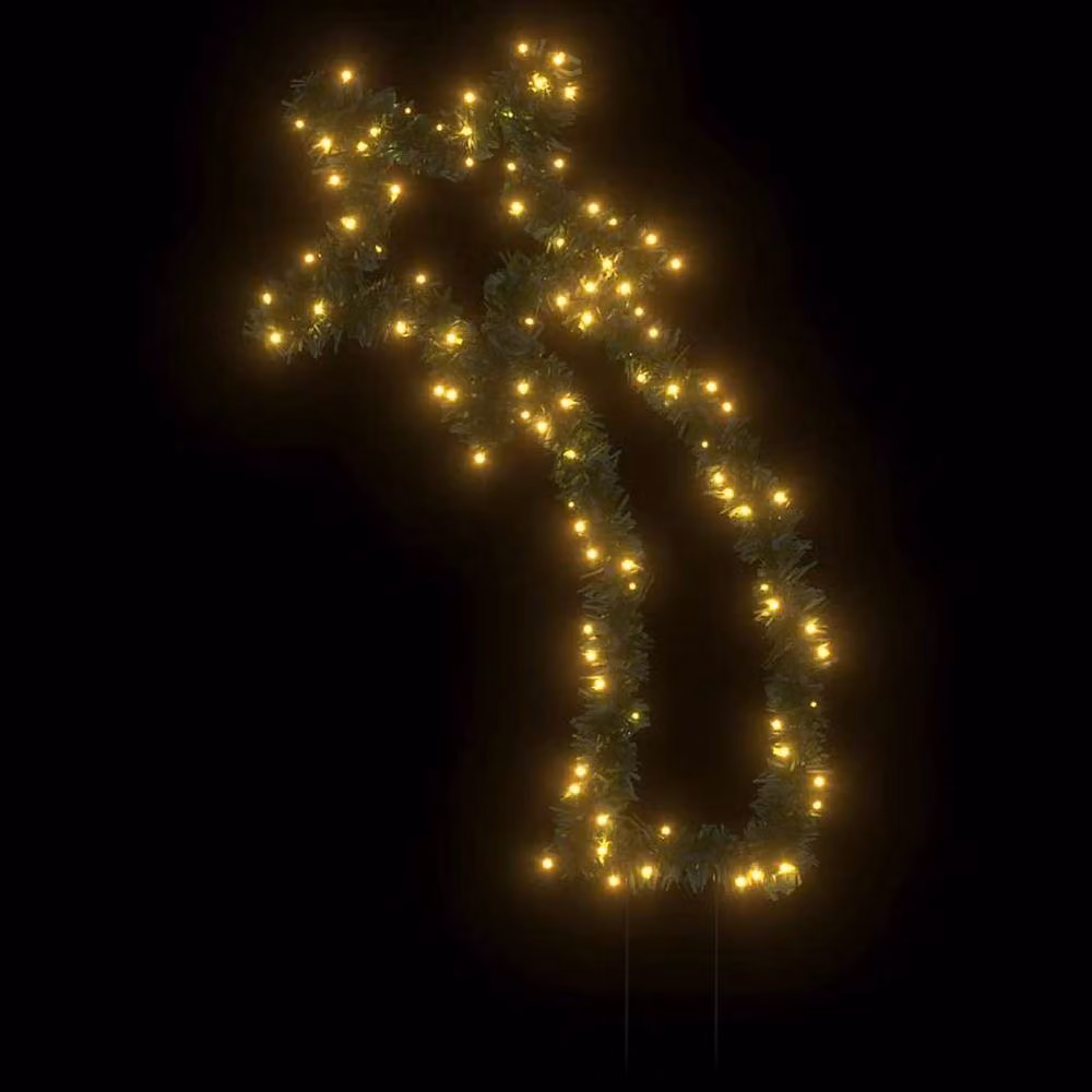 Berkfield Home Green Meteor Christmas Light Decoration with Spikes, 115 LEDs, Height: 89 cm – 2