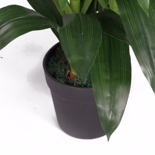 Leaf LEAF-7076 Extra Large Artificial Dark Pink Cymbidium Orchid Plant in a Black Plastic Pot, Height: 90 cm – 2