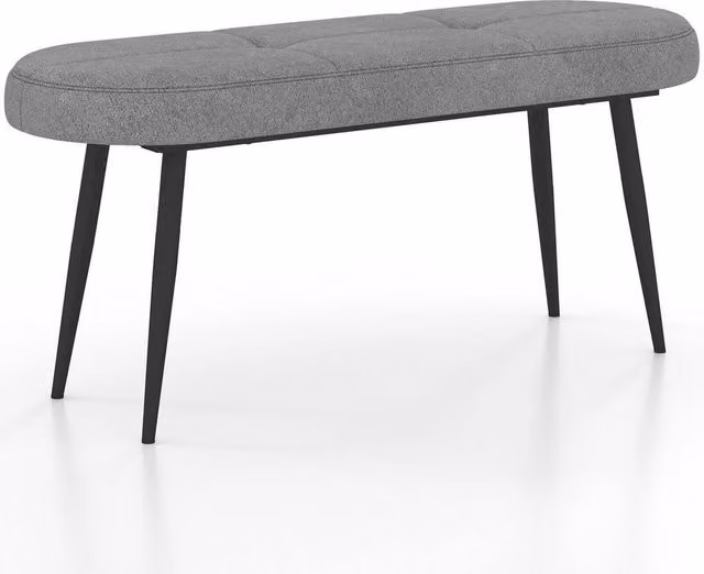 Kelvenix Grey Upholstered Ottoman Bench for Bedroom and Living Room, W: 113 cm, D: 40 cm, H: 40 cm