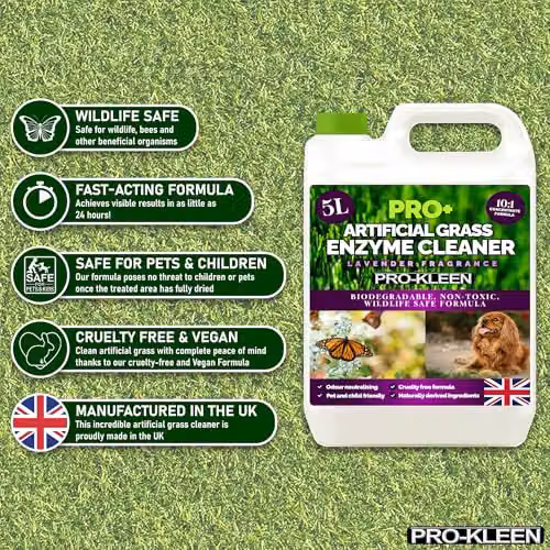 ProKleen Artificial Grass Cleaner Probiotic Based Deodoriser and Odour Eliminator, Lavender, 20 l – 2