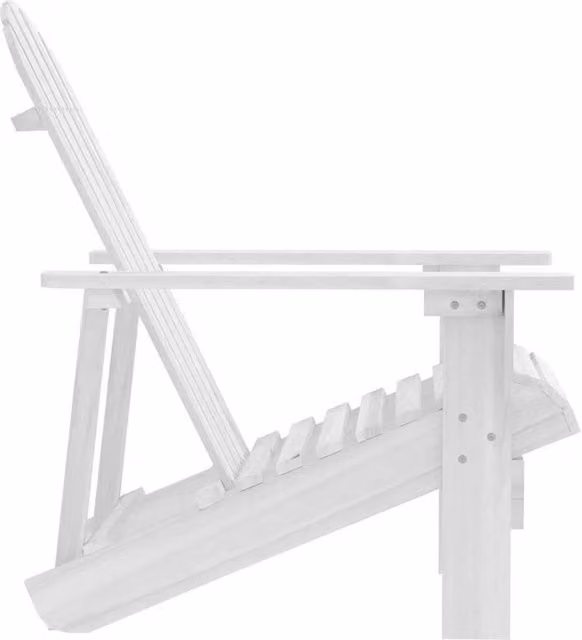 Berkfield Home Elegant White Spruce Wood Garden Chair H 96.0 x W 70.5 x D 92.0 cm