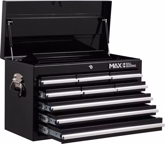 Hilka PTC106 Professional 9 Drawer Lockable Tool Chest, Black, W: 66 cm, H: 42 cm, D: 30.5 cm – 6