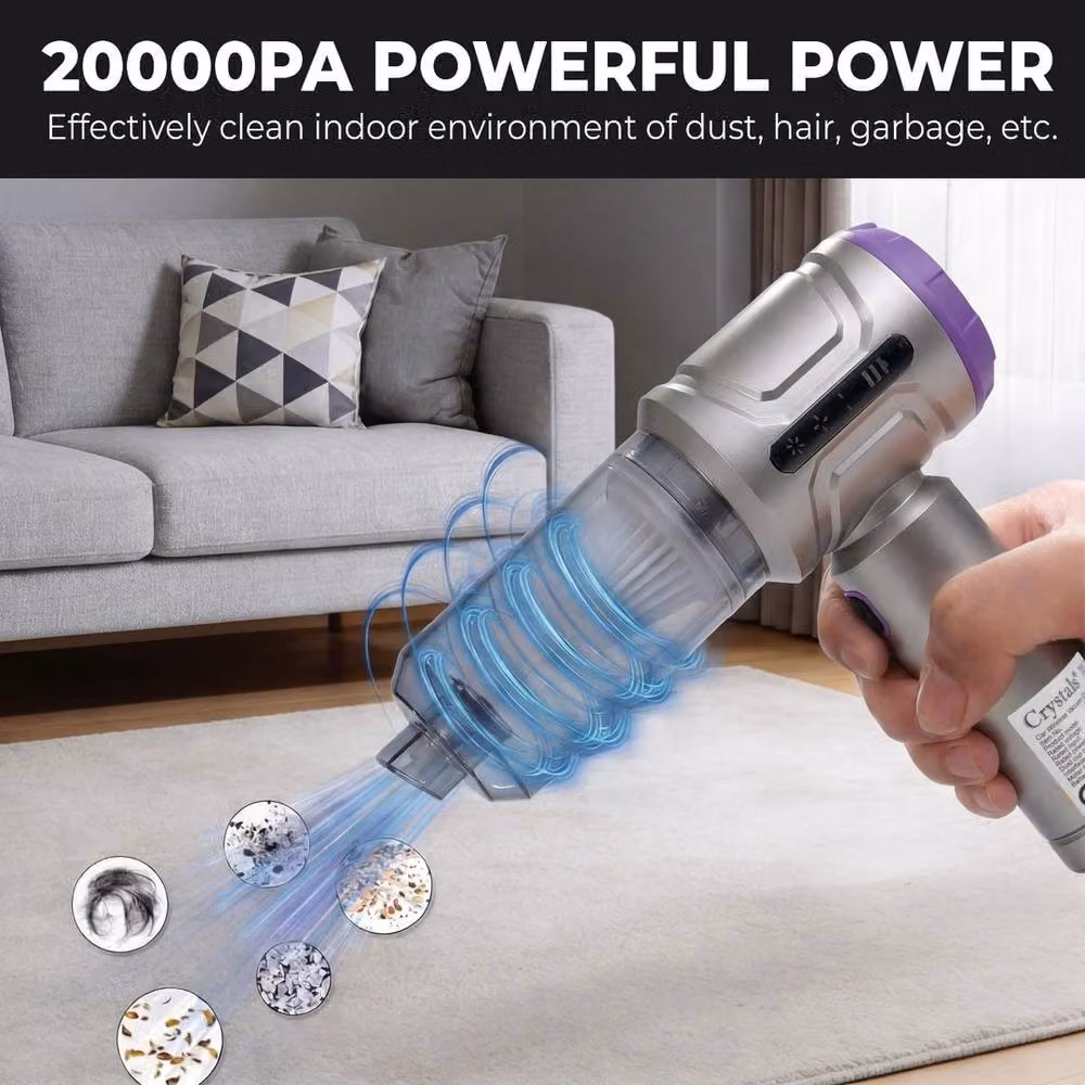 EONLION Cordless Handheld Car Vacuum Cleaner with Blow Function in Silver – 5
