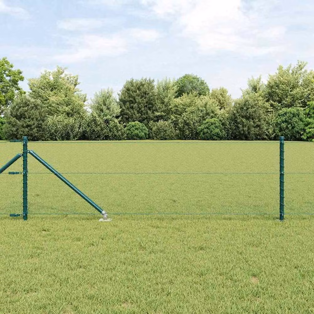 Berkfield Home Green Steel Hexagon Fence, 0.6 x 100 m – 2