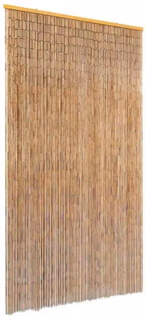 Berkfield Home Bamboo Insect Door Curtain in Brown, W: 100 cm, H: 220 cm