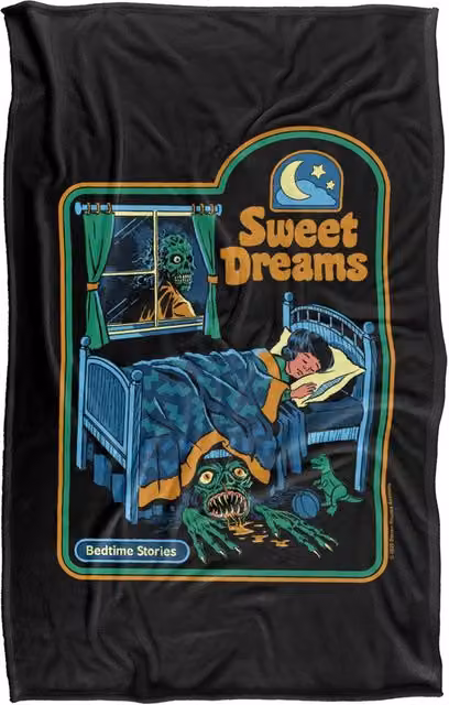 Steven Rhodes Sweet Dreams Multicolour Super Soft Fleece Throw Blanket W/D/H: 91 x 147 cm