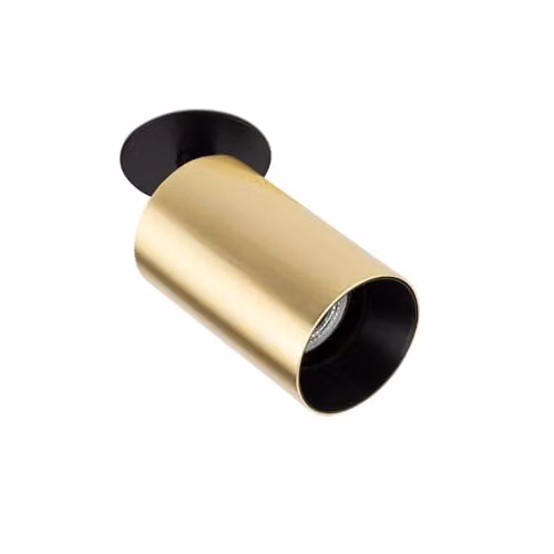 Faro Barcelona Stan Recessed Cylinder Spotlight in Gold/Brass with 1xGU10 Socket – 1