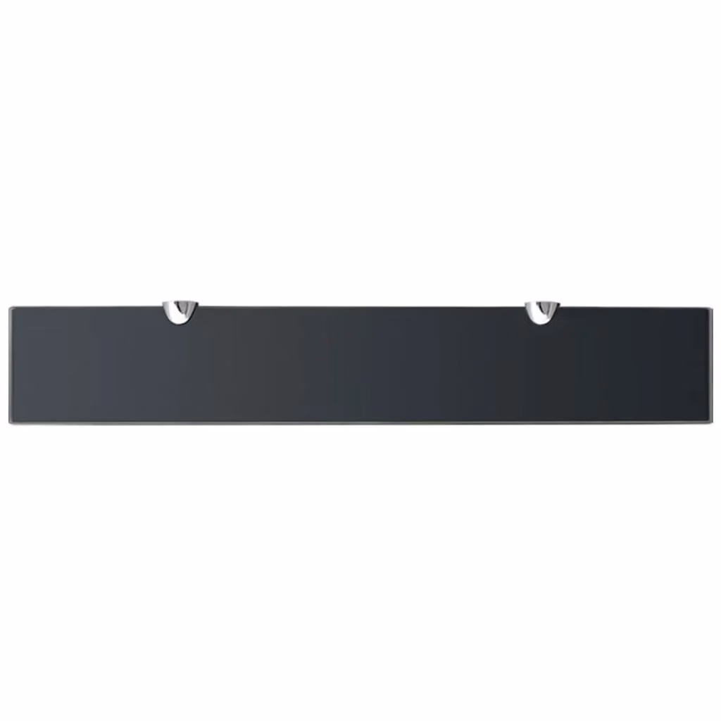 Berkfield Home Black Glass Floating Shelf, W: 60 cm, D: 10 cm – 2
