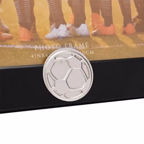 Widdop and Co Sporty Single Rectangular Photo Frame in Black and Silver, W/H: 10 x 15 cm – 3