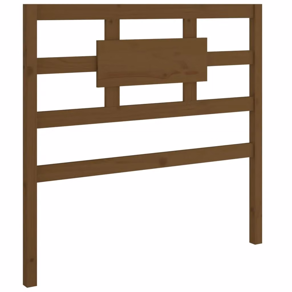 Berkfield Home Rustic Solid Pine Bed Headboard in Honey Brown, W/D/H: 80.5 x 4 x 100 cm – 2