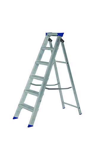 Werner Silver 6-Step Ladder with Rubber Feet